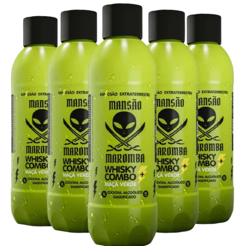 Whisky + Combo Maça Verde 1L (6 unidades)